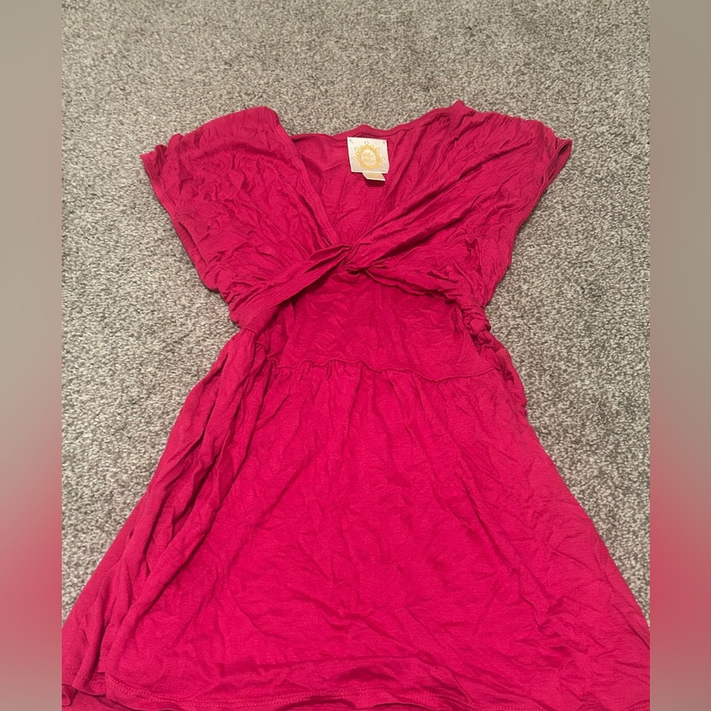 Anthropologie Pink Fuschia  knot twist Blouse